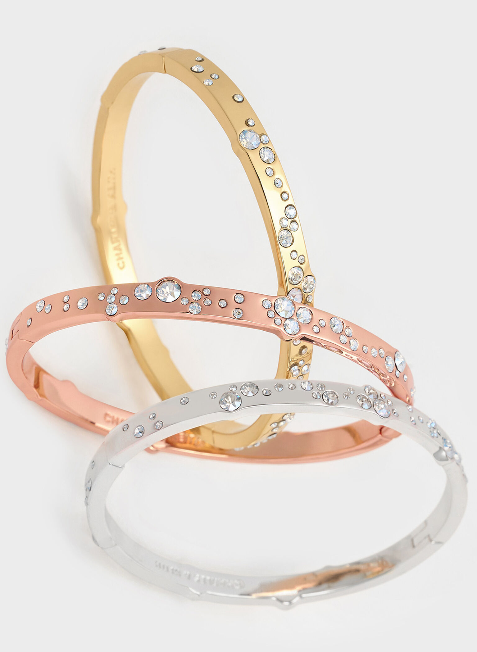 Reverie Crystal Bangle, Rose Gold, hi-res