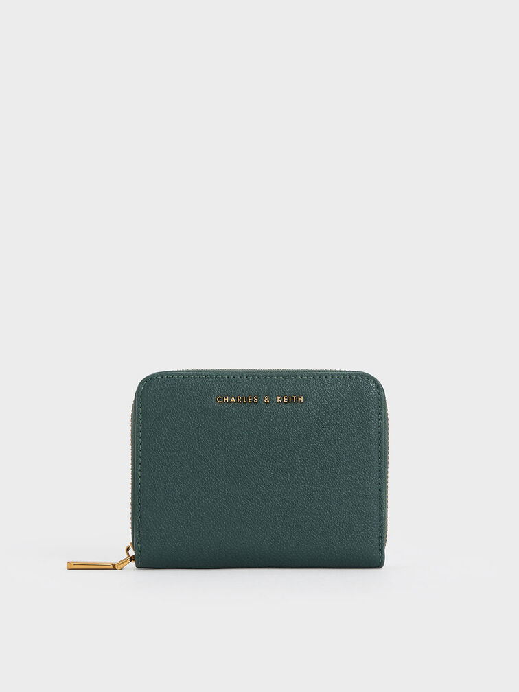 Dulcie Zip-Around Square Wallet, Green, hi-res