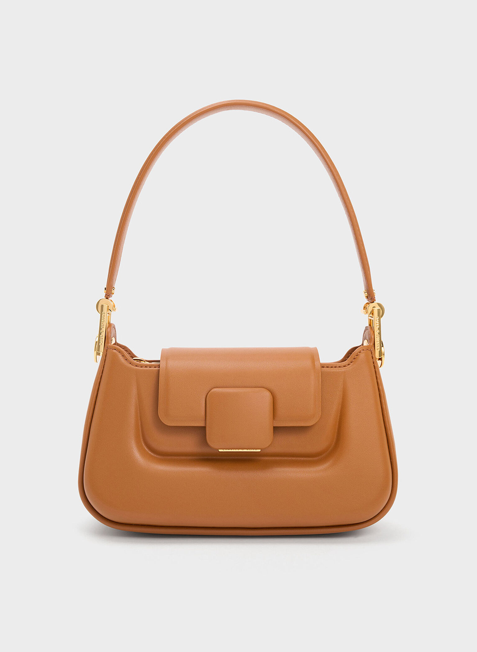 Koa Push-Lock Top Handle Bag, Chocolate, hi-res