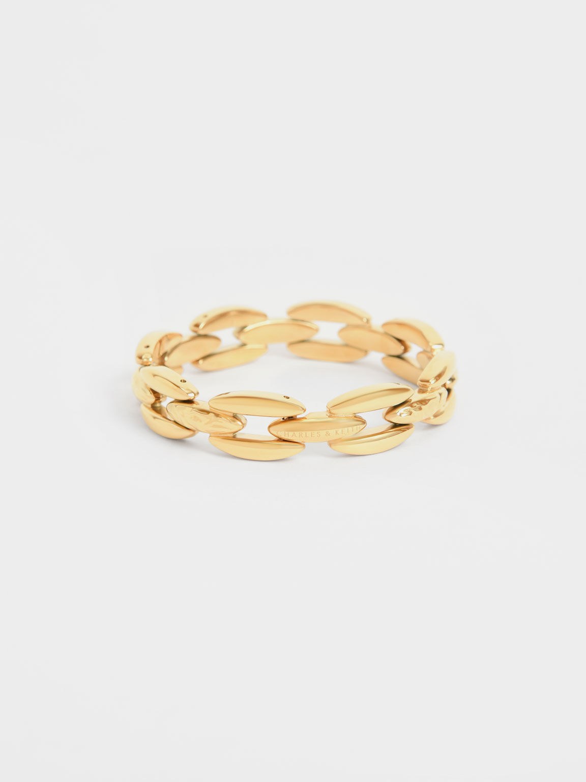 Chain-Link Cuff Bracelet, Gold, hi-res