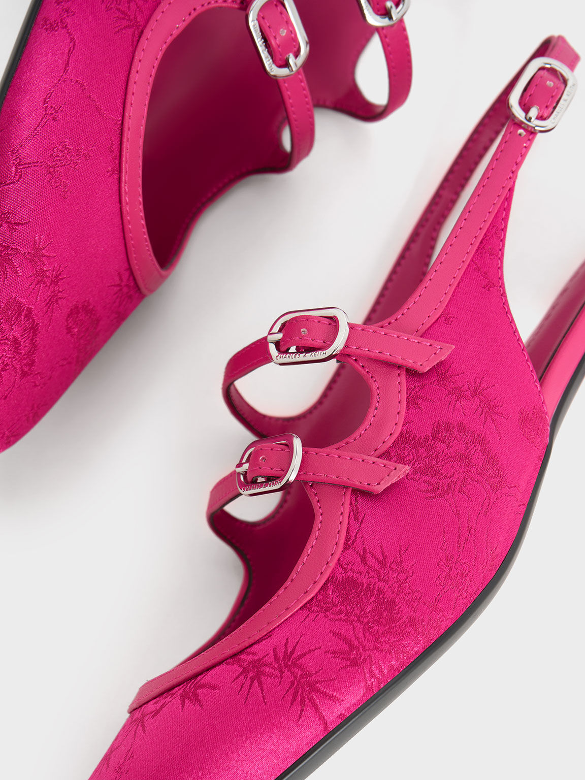 Clementine Recycled Polyester Mary Jane Pumps Fuchsia