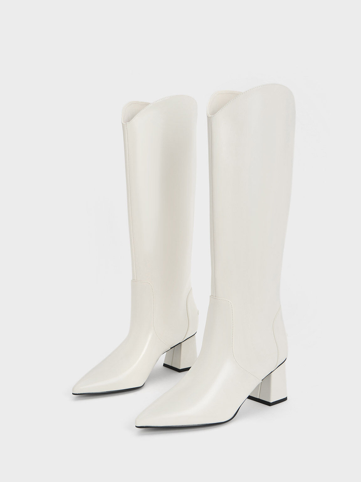 Cheap white knee high boots outlet