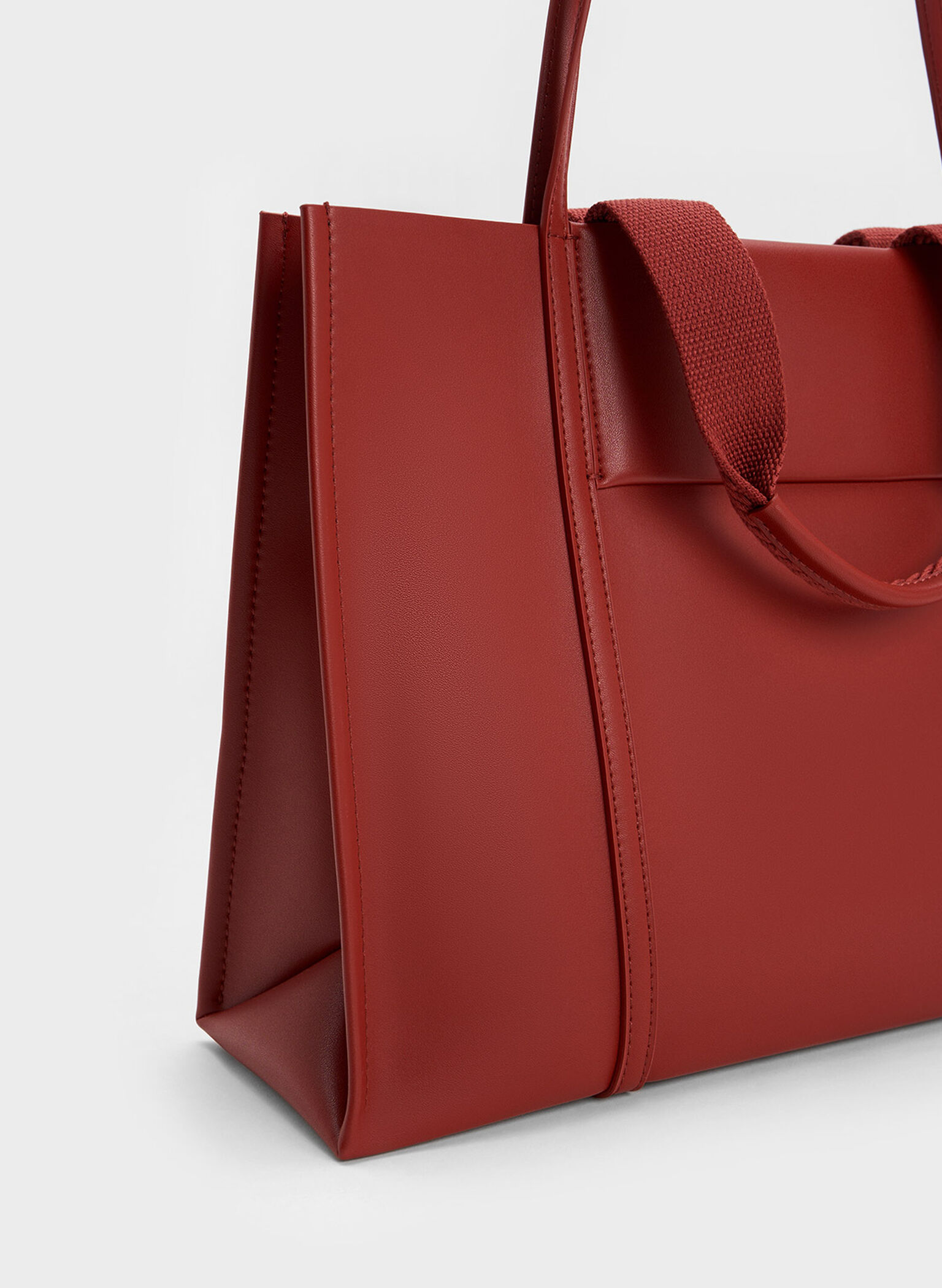 Shalia Tote Bag, Brick, hi-res