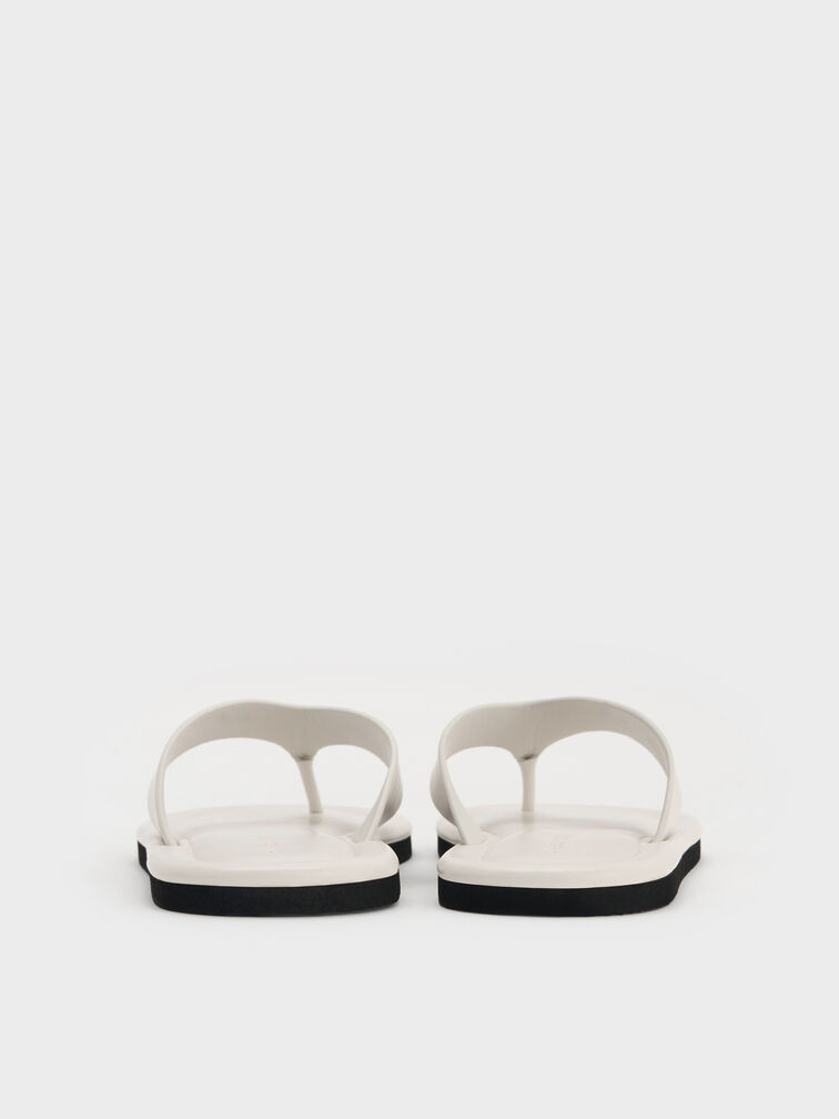Trinah Thong Sandals, White, hi-res