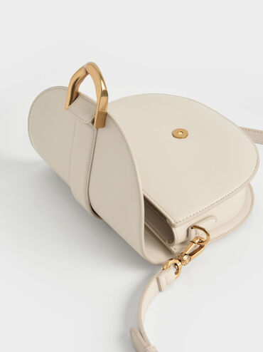 Gabine Saddle Bag, Cream, hi-res