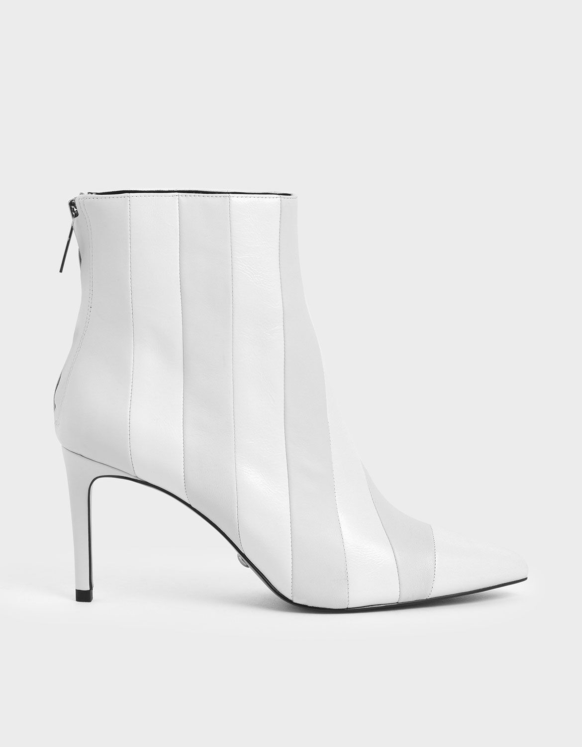 white ankle high boots