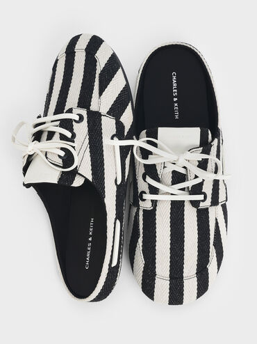 Striped Slip-On Boat Shoes, Multi, hi-res