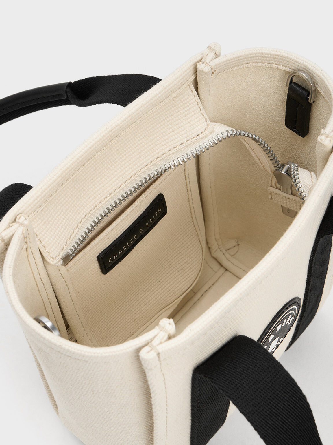 Multicoloured Mini Kay Canvas Contrast Trim Tote Bag CHARLES