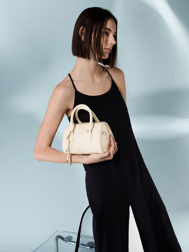 Everleigh Bowling Bag, Cream, hi-res