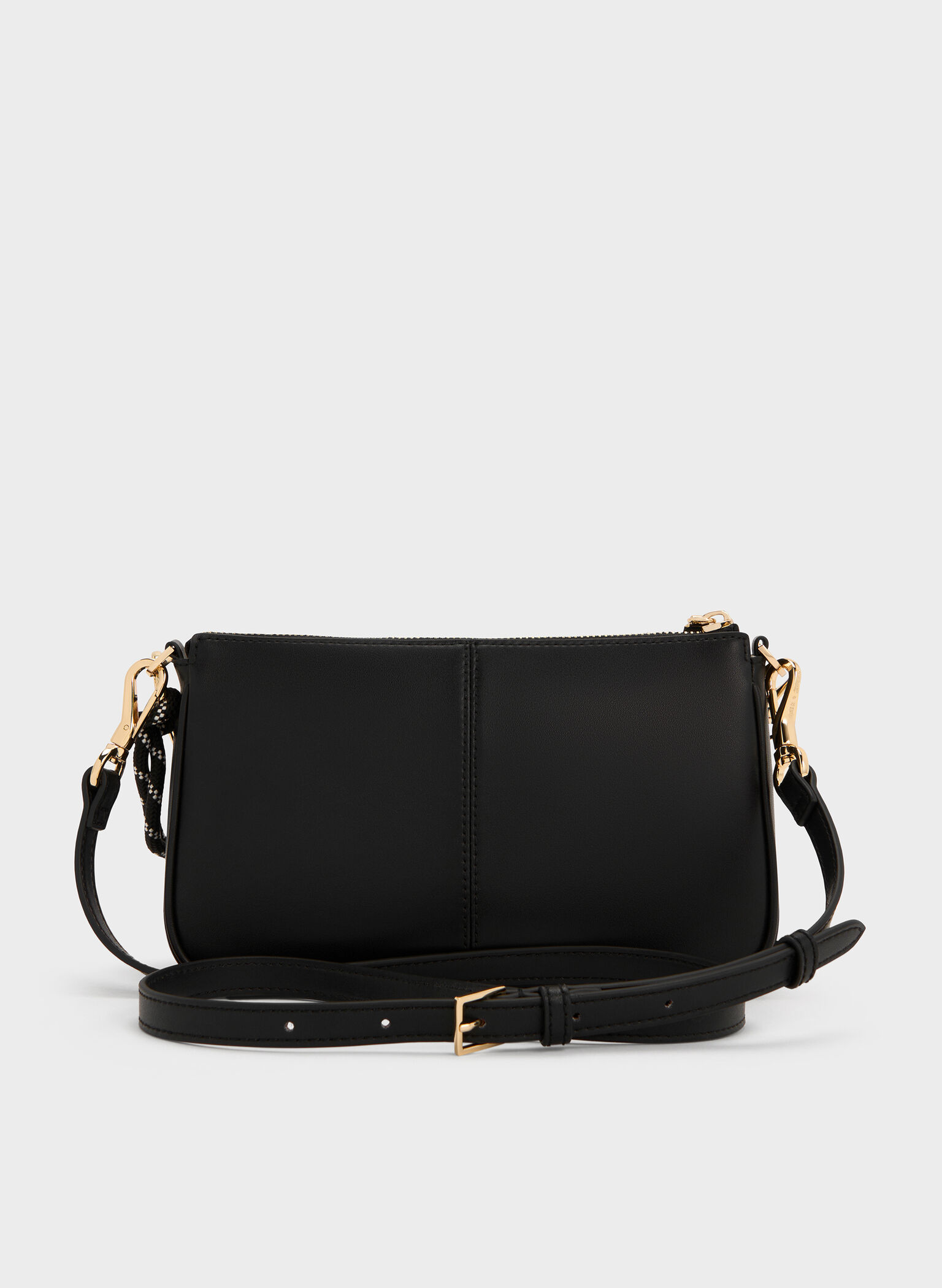 Addison Knotted-Rope Shoulder Bag, Black, hi-res