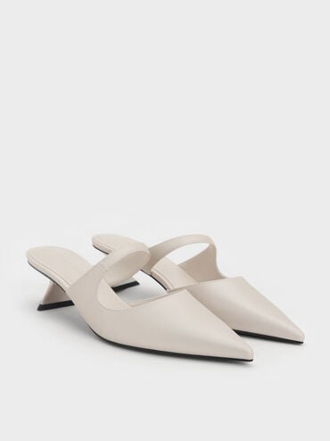 Vada Asymmetric Sculptural Heel Pumps, White, hi-res