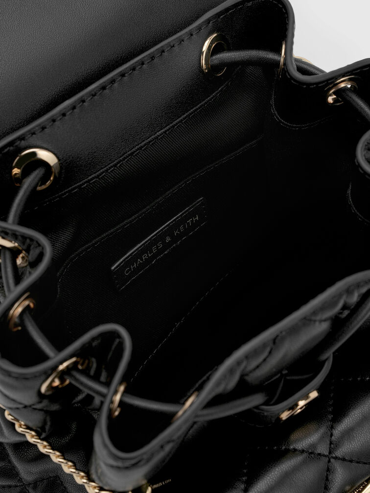 Aubrielle Quilted Backpack, Black, hi-res