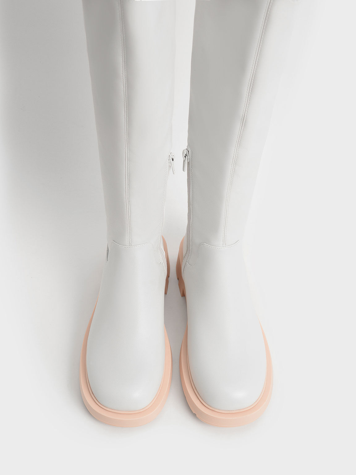 Piper Coloured Sole Knee-High Boots​, Pink, hi-res