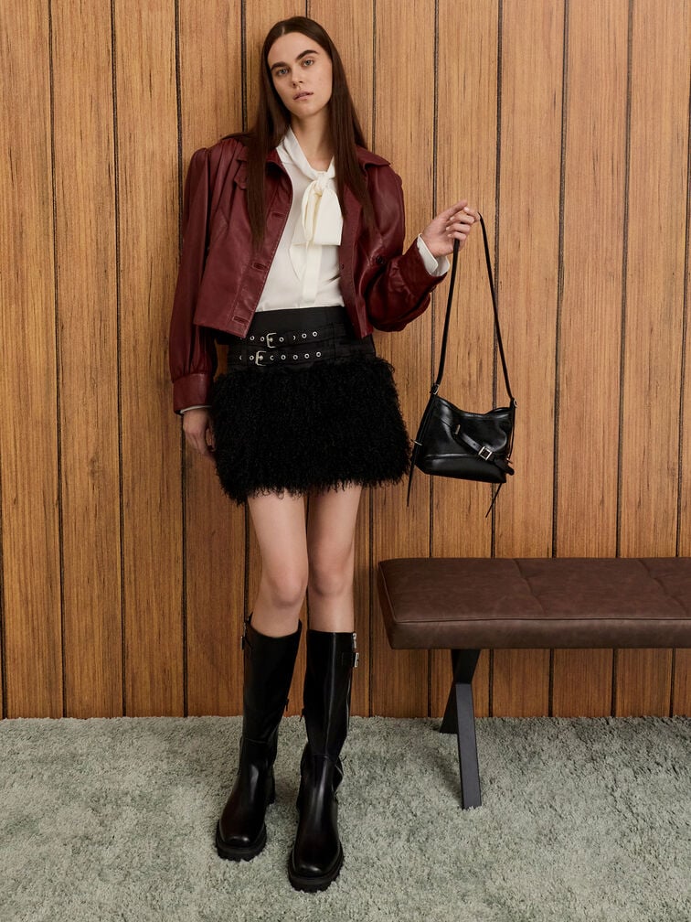 Bryna Buckled-Strap Crossbody Bag, Noir, hi-res