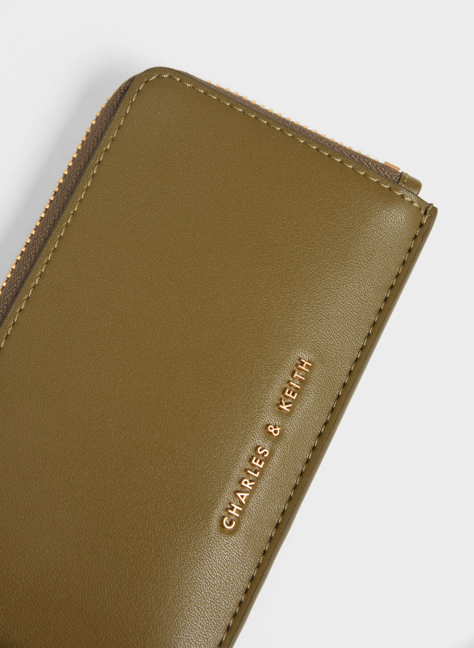 Lane Key Zip-Around Wallet, Olive, hi-res