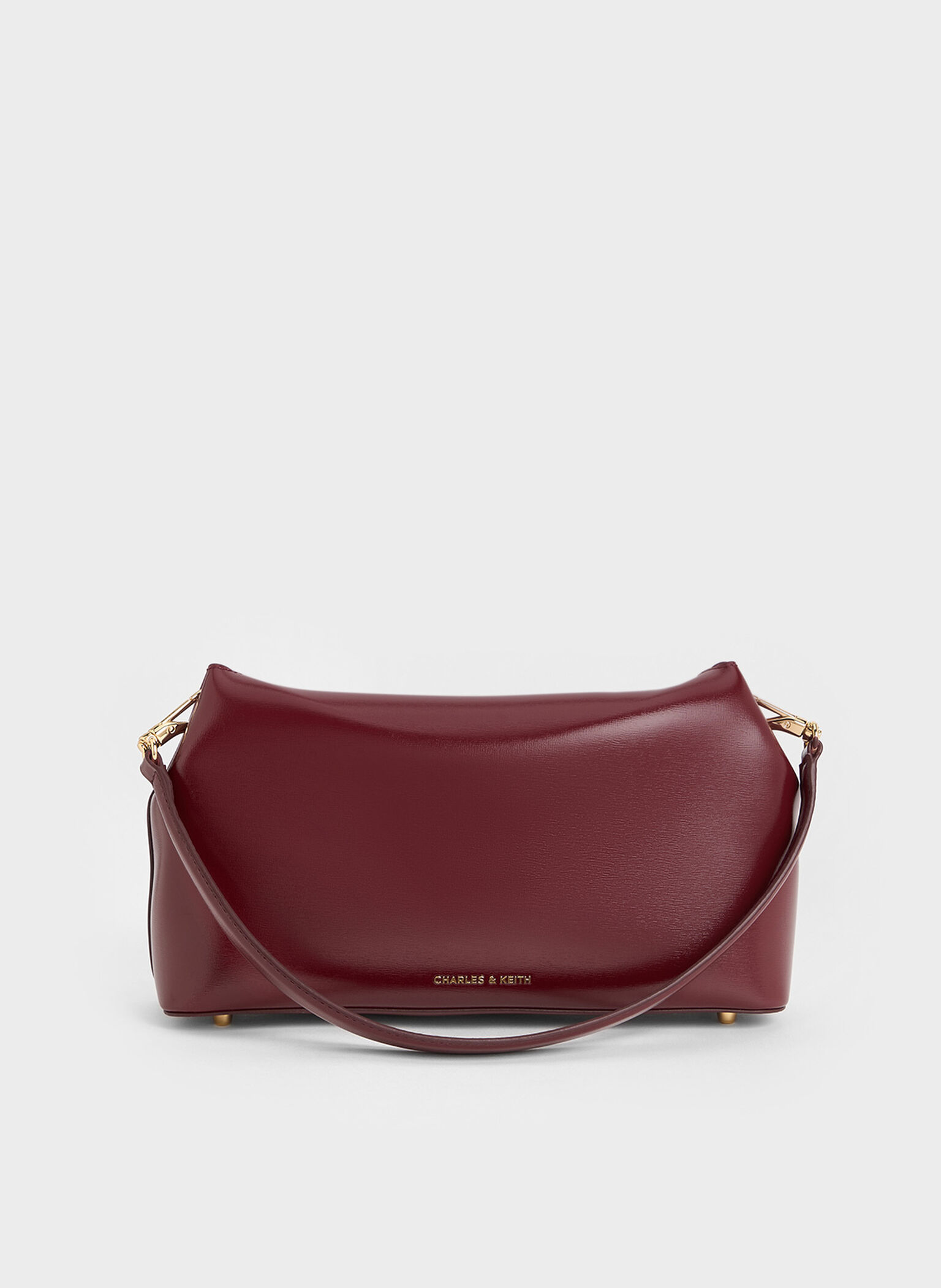 Wisteria Metallic-Accent Shoulder Bag, Burgundy, hi-res