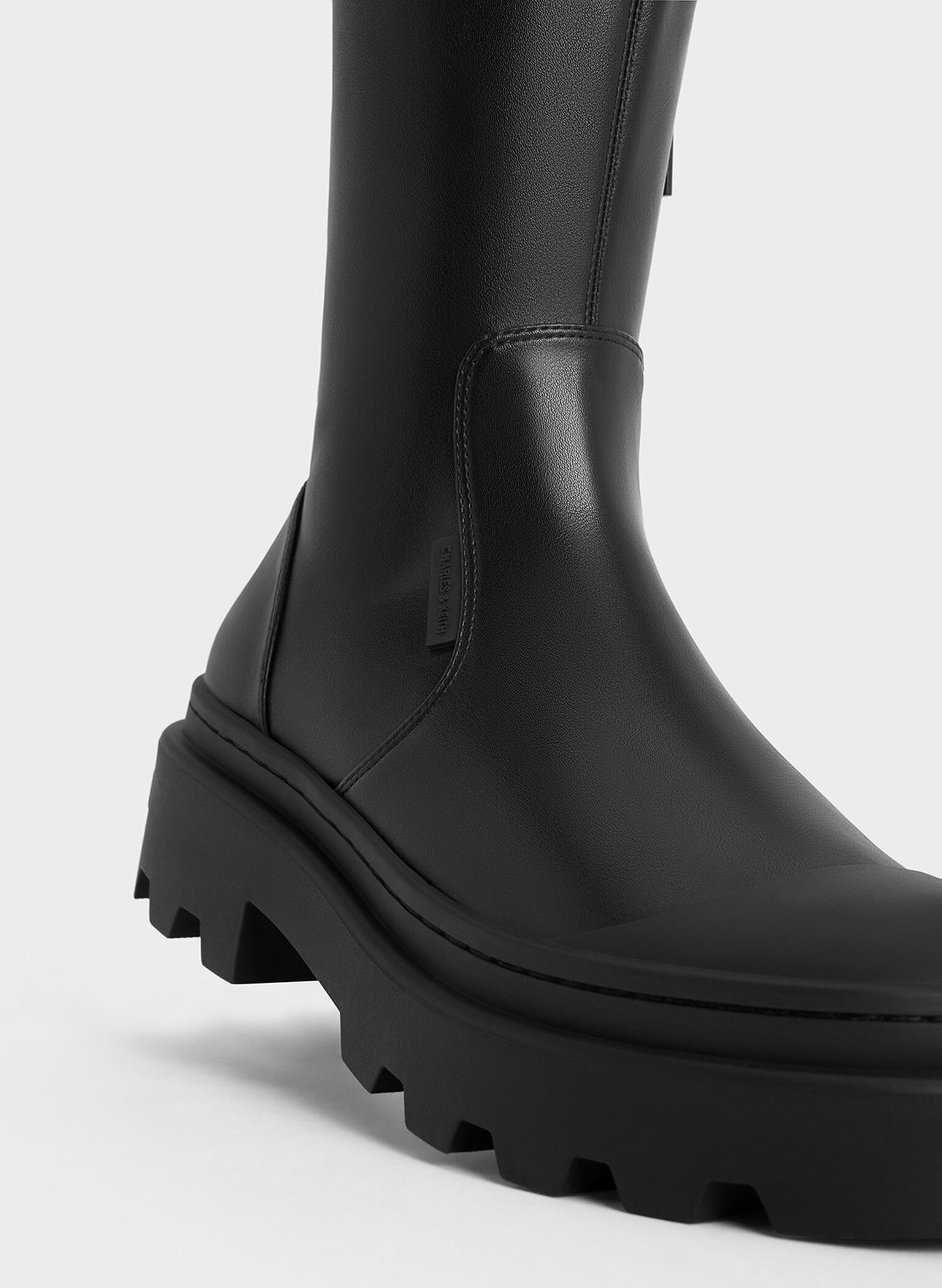 Indra Knee-High Boots, Black, hi-res