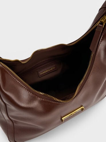 Charlot Hobo Bag, Dark Brown, hi-res