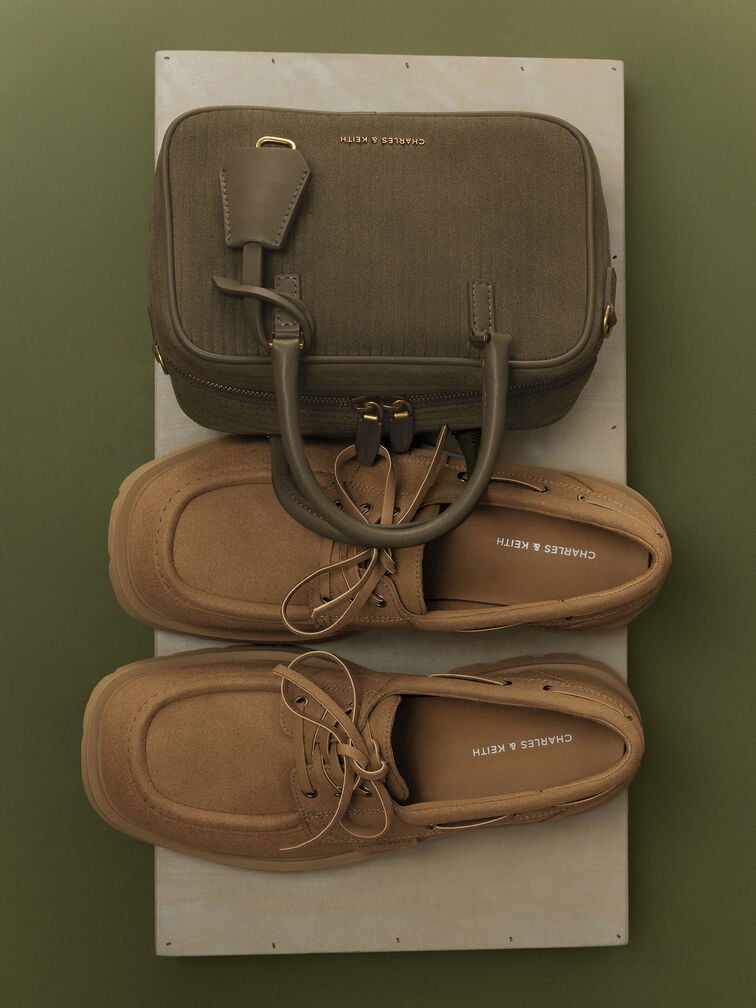 Mini Sianna Corduroy Bowling Bag, Deep Olive, hi-res