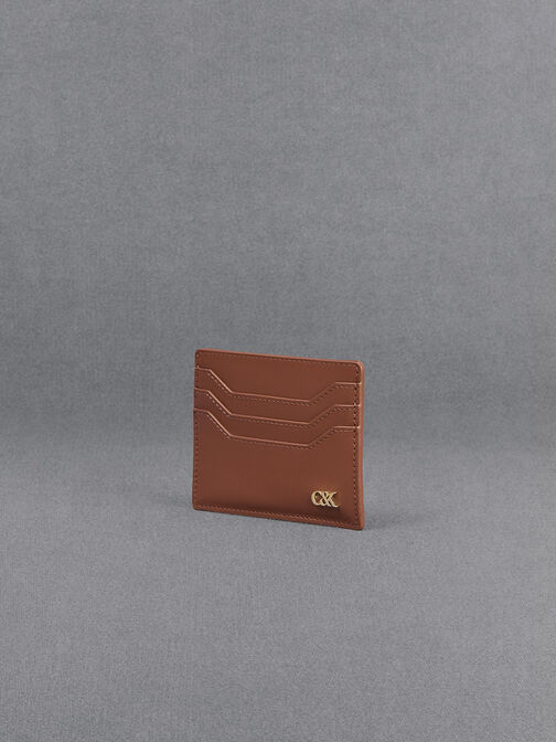 Leather Multi-Slot Card Holder, Cognac, hi-res