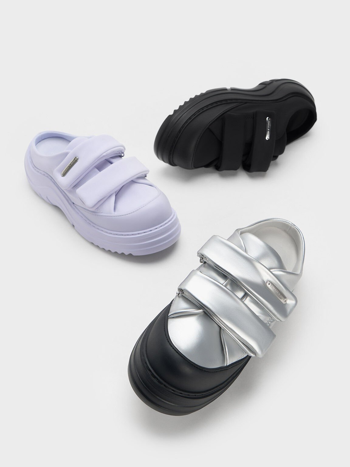 Charles and keith slip on clearance