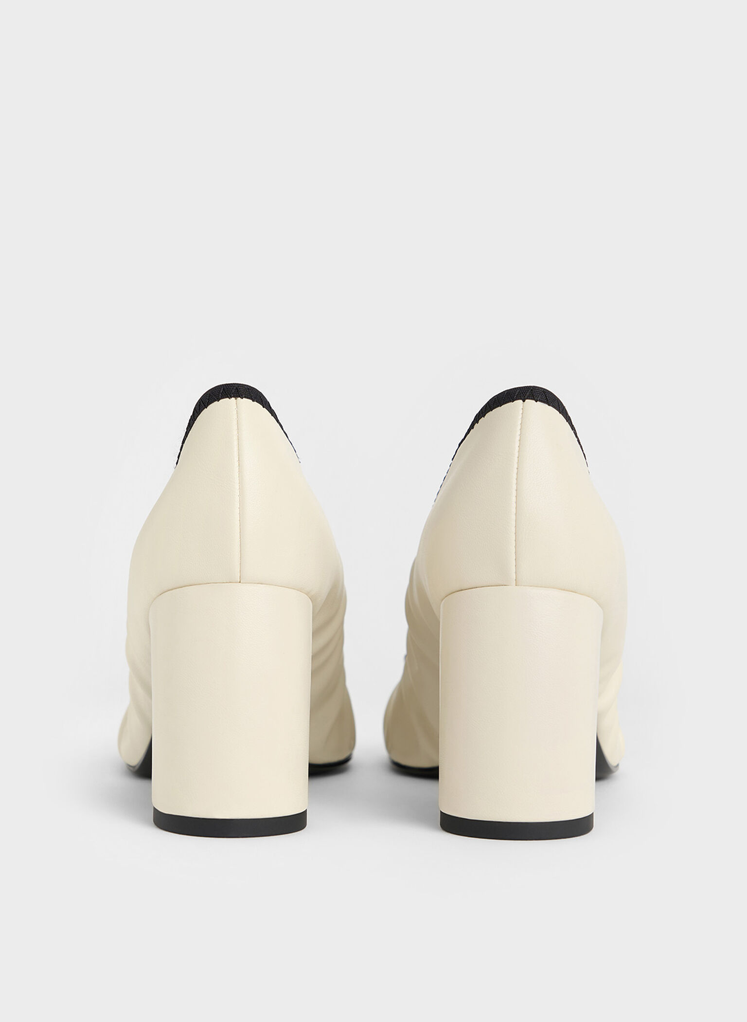 Mino Ruched Mary Jane Pumps, Chalk, hi-res