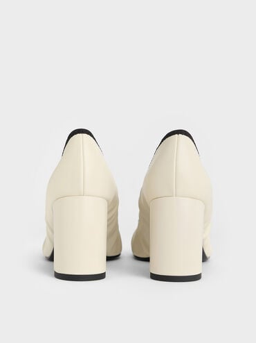 Mino Ruched Mary Jane Pumps, Chalk, hi-res