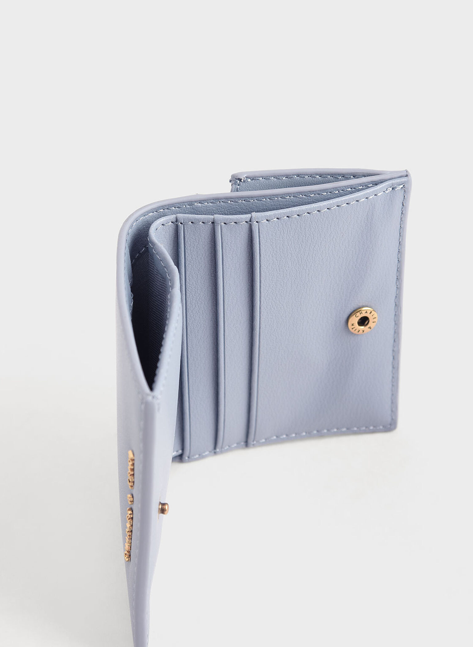 Zip Around Short Wallet, Light Blue, hi-res