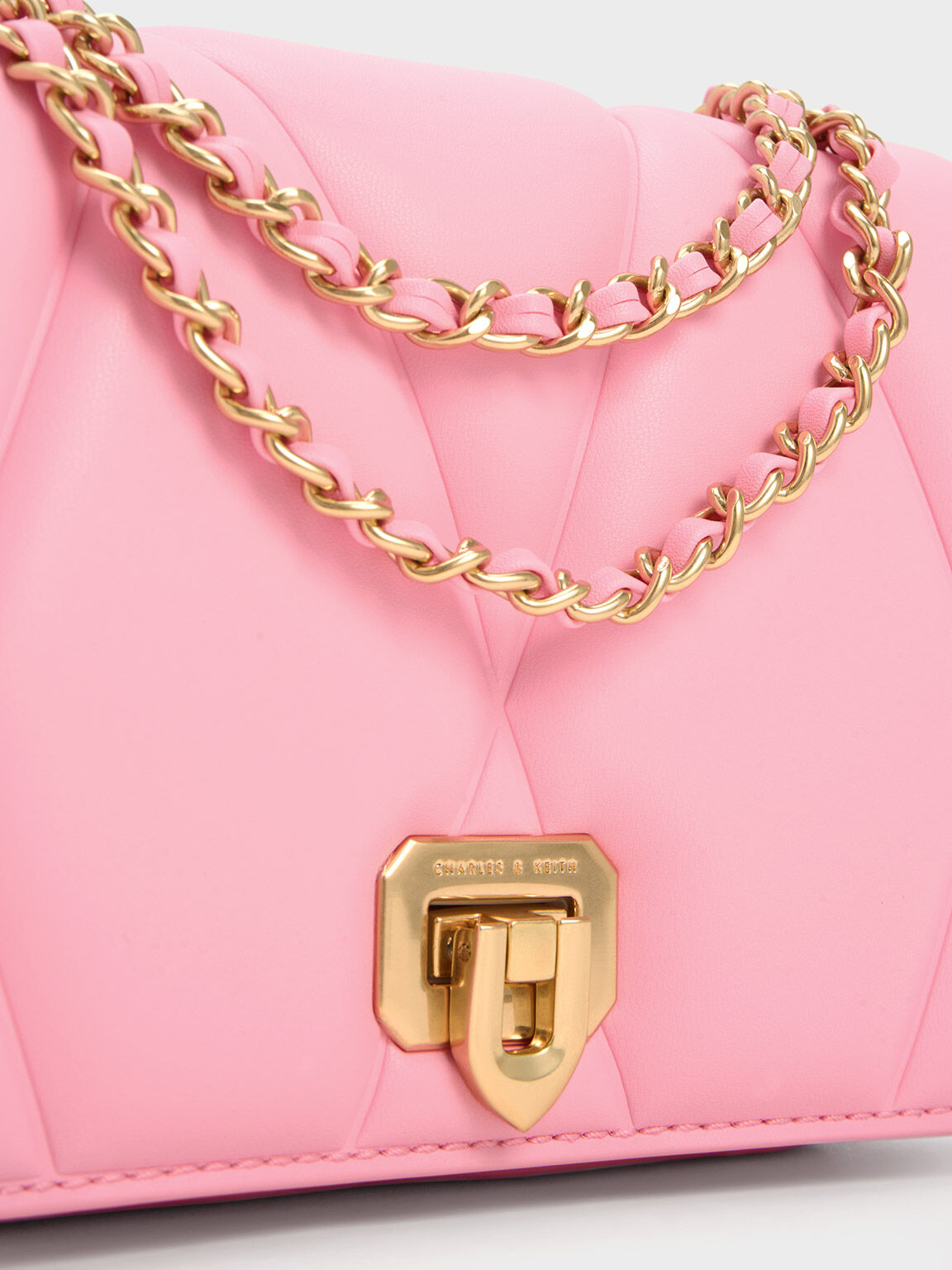 Charles and keith quilted chain shoulder bag outlet