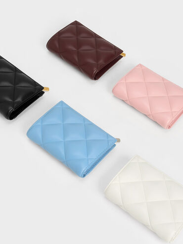 Gemma Quilted Card Holder, Light Pink, hi-res