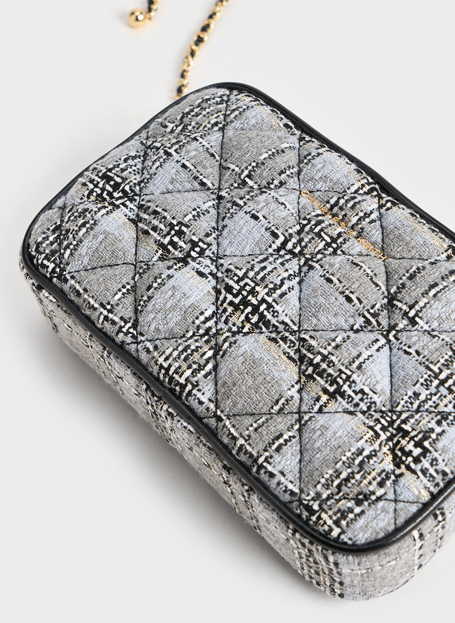 Mini Apfra Tweed Quilted Crossbody Bag, Multi, hi-res