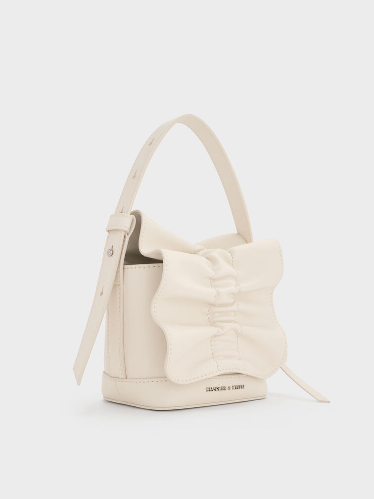 Kadee Ruched Mini Bag, Cream, hi-res