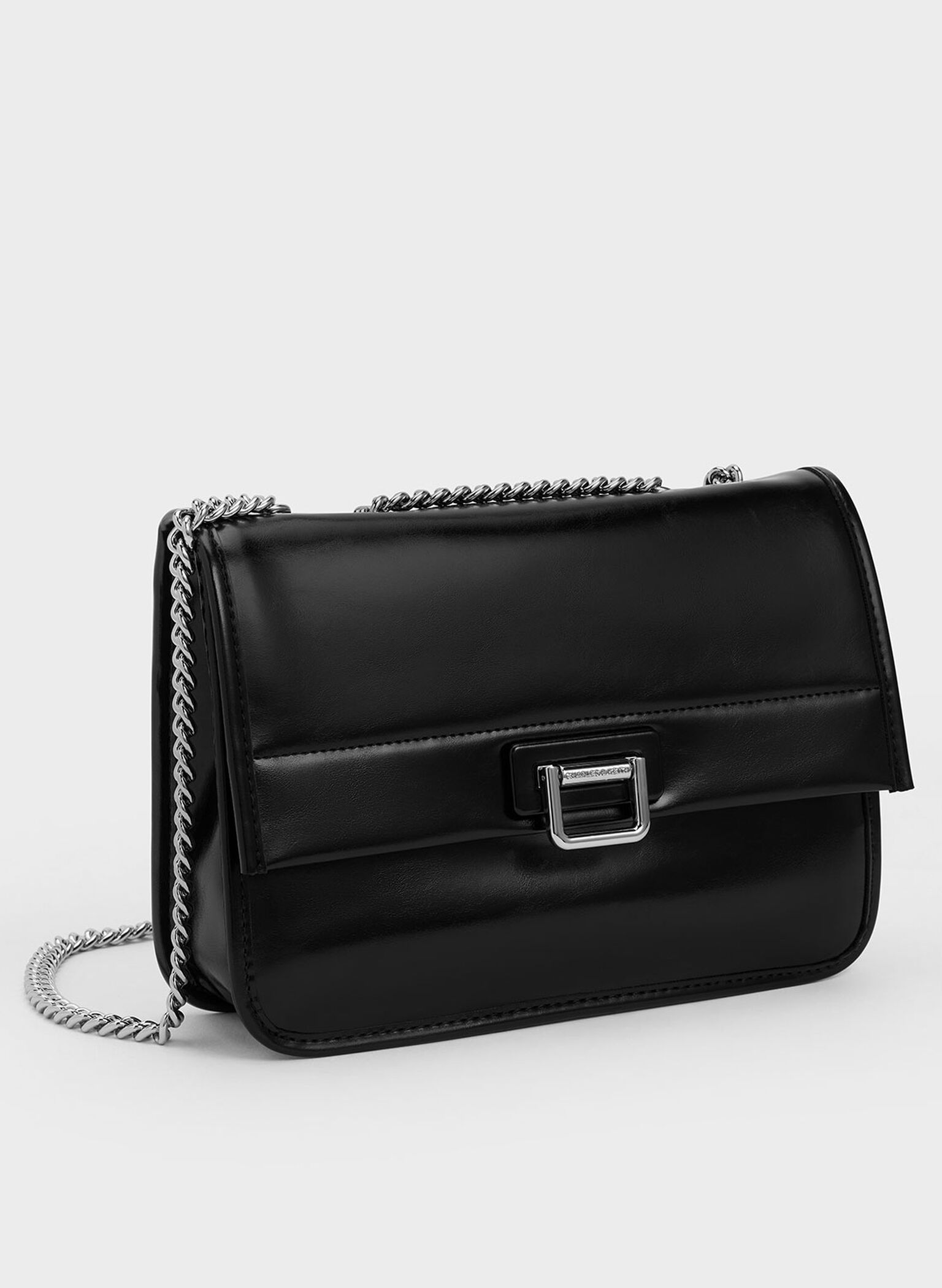Neva Chain-Strap Shoulder Bag, Noir, hi-res