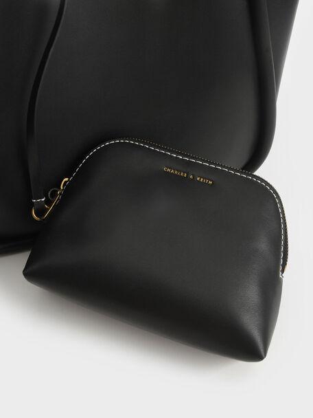 Lyla Tubular Slouchy Tote Bag, Black, hi-res