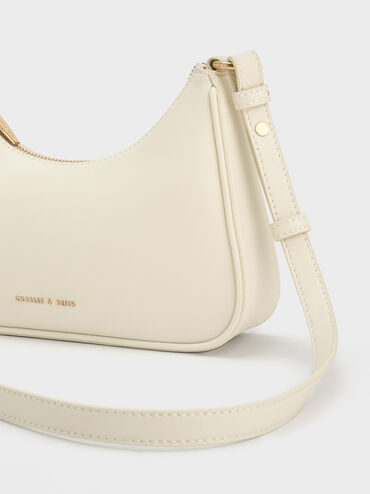 Lane Lock & Key Chain Handle Trapeze Bag, Cream, hi-res