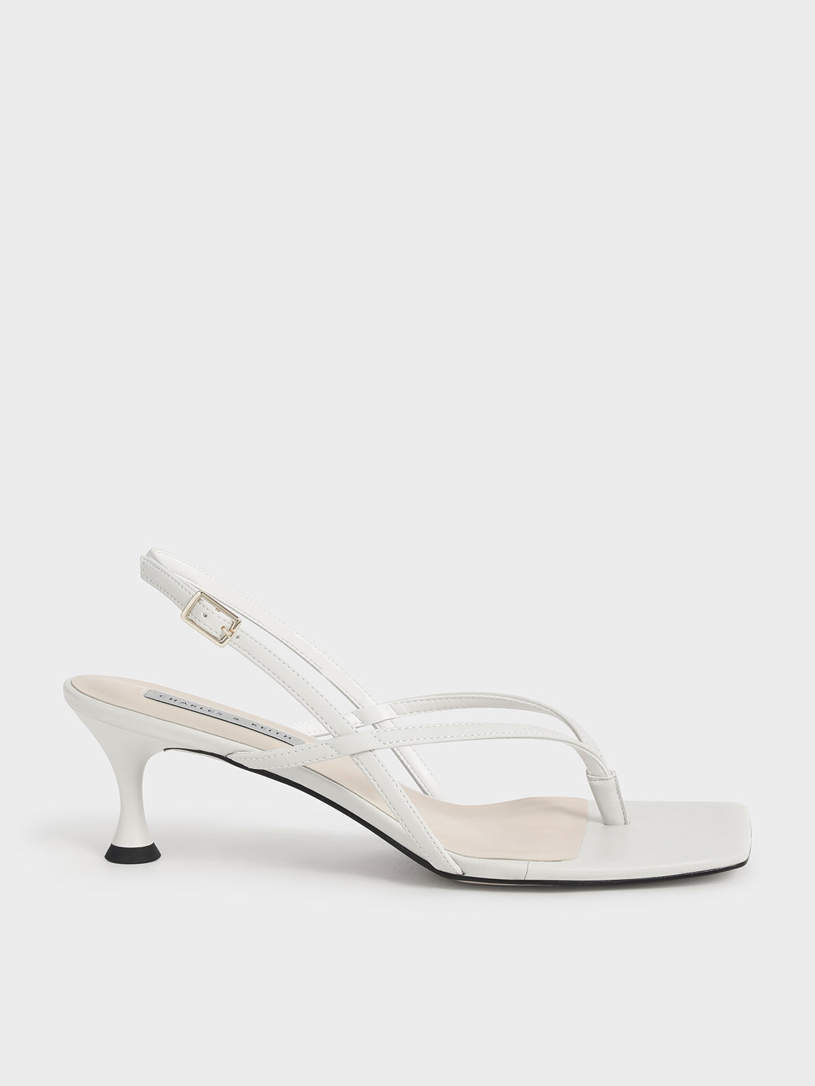Slingback Thong Sandals White