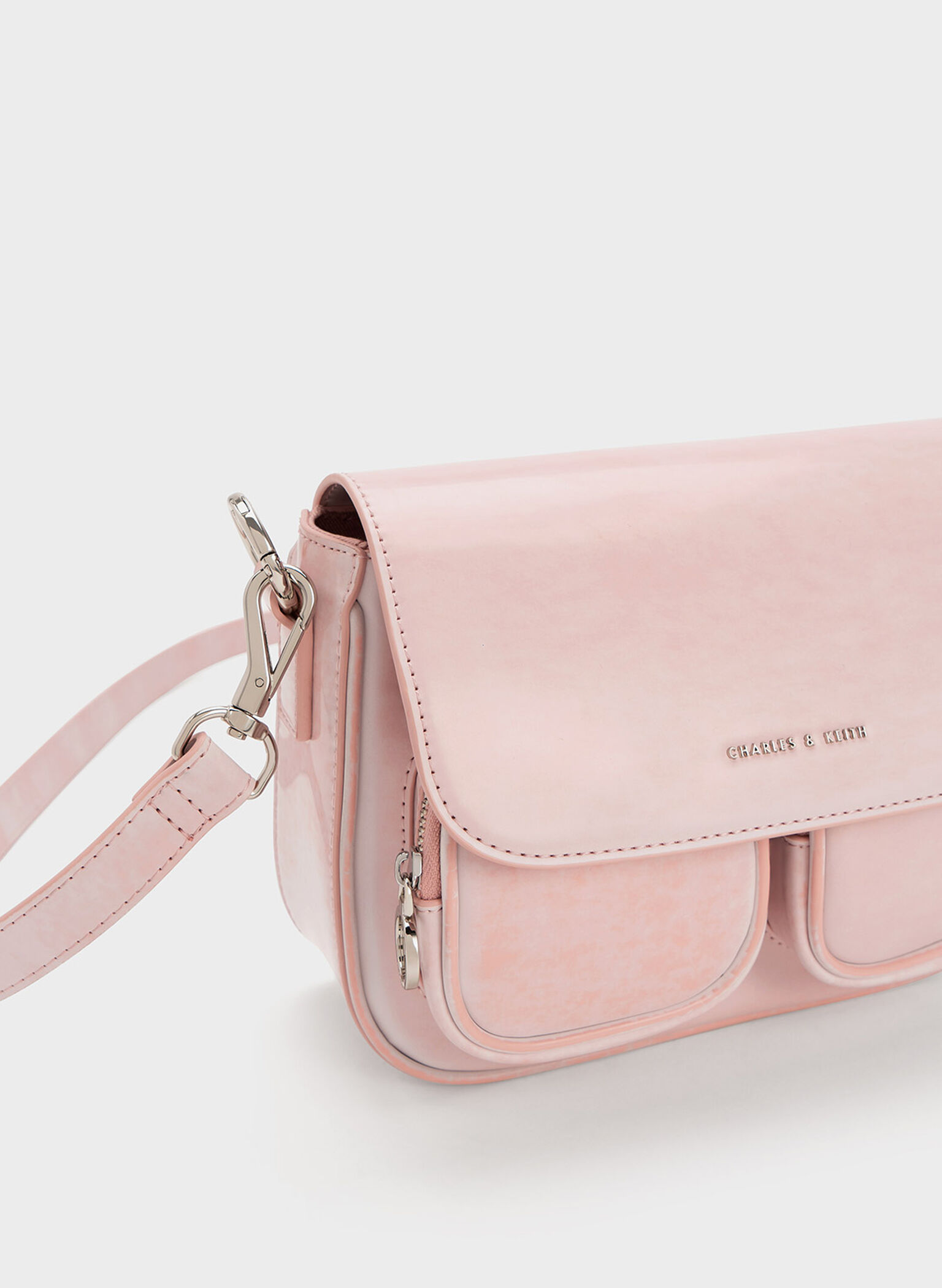 Letitia Front Flap Crossbody Bag, Light Pink, hi-res