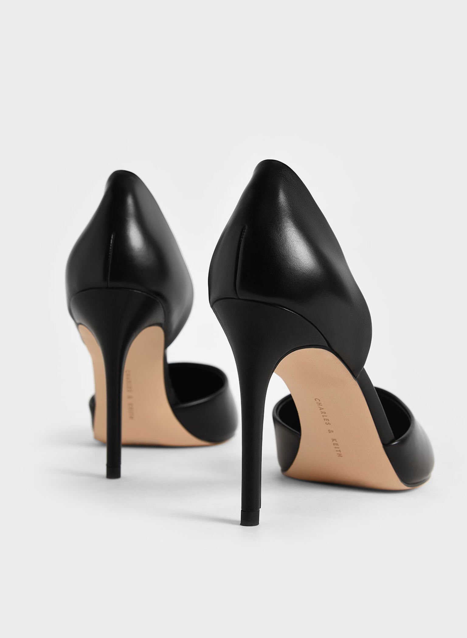 D'Orsay Stiletto Pumps, Black, hi-res