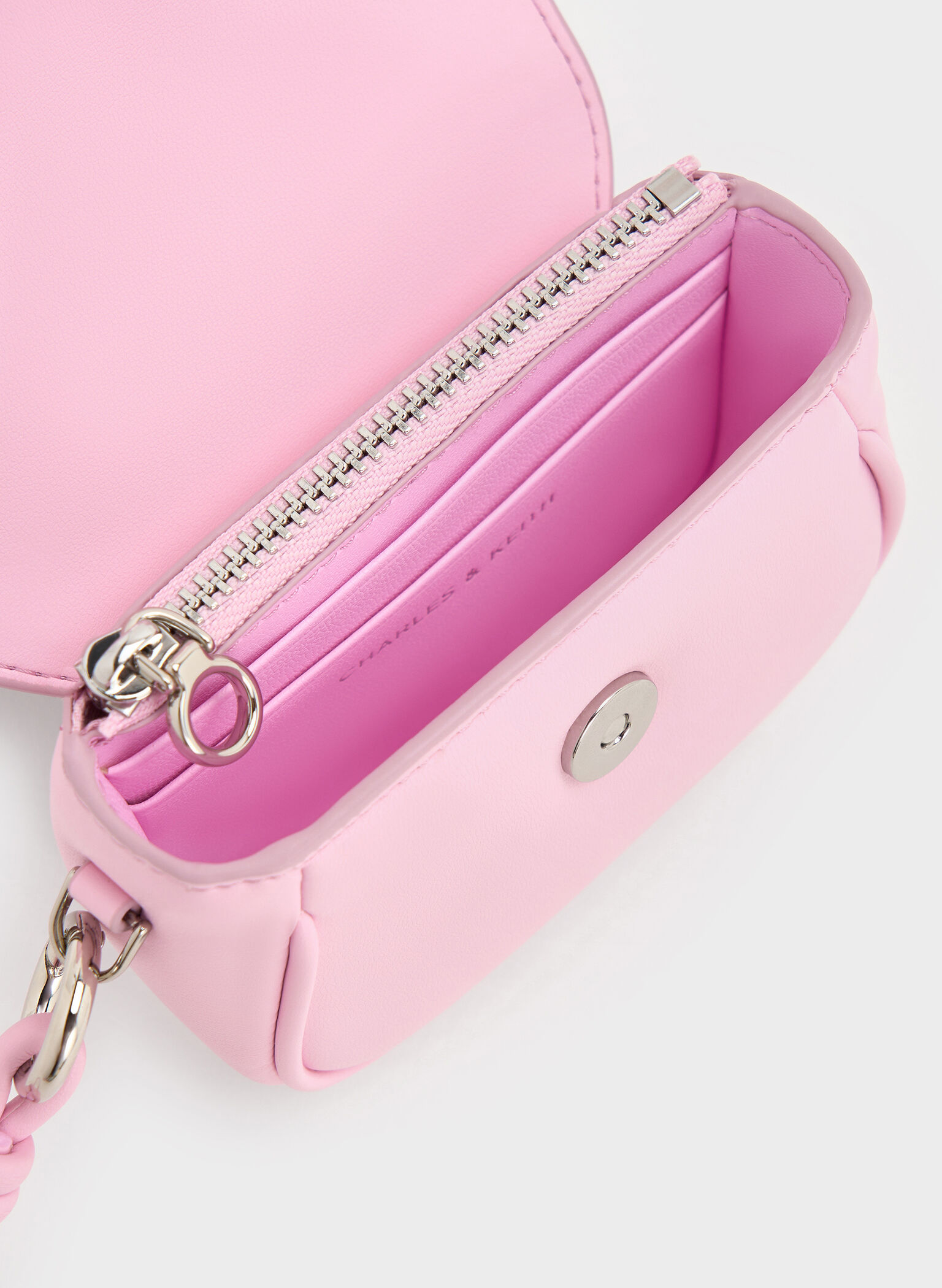 Sammie Knotted-Strap Wristlet, Bubble Gum Pink, hi-res