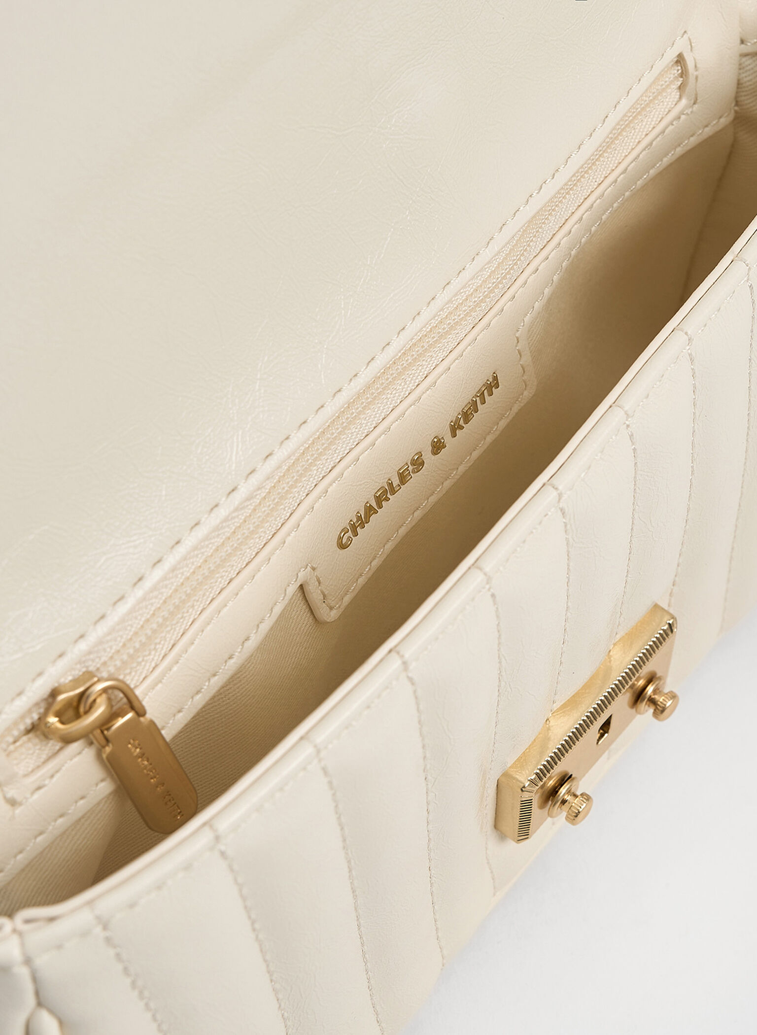 Mini Donna Crinkle-Effect Bag, Cream, hi-res