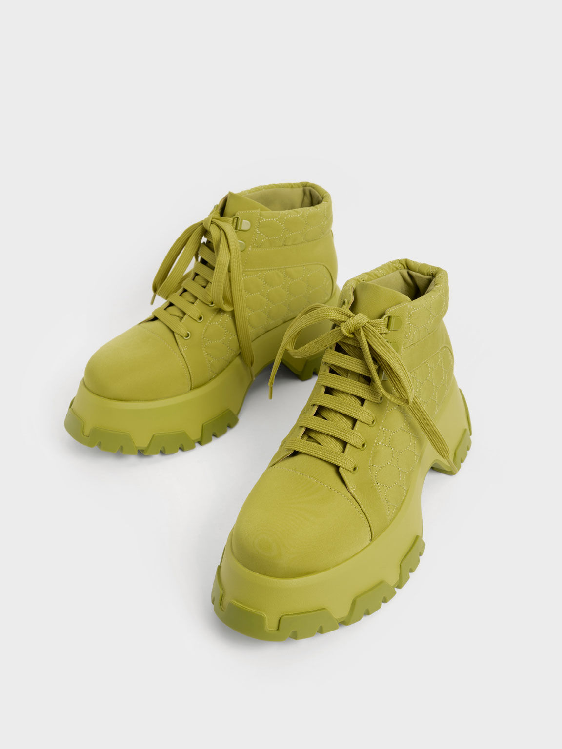 Lime green high top top sneakers