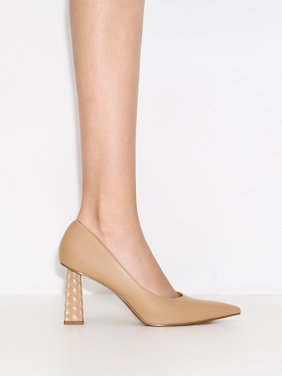 Nude block heel pumps best sale