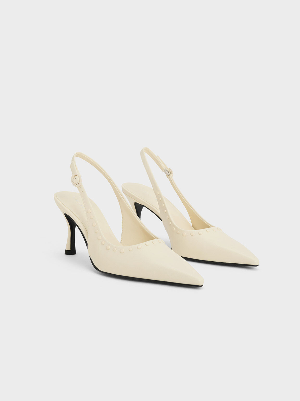 Studded pointed slingbacks charles keith sale