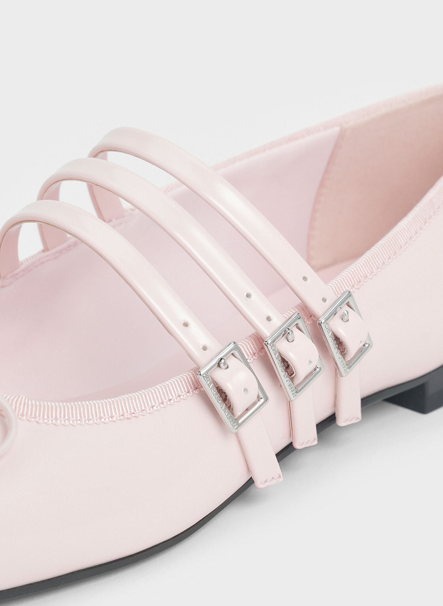 Triple-Strap Mary Janes, Light Pink, hi-res