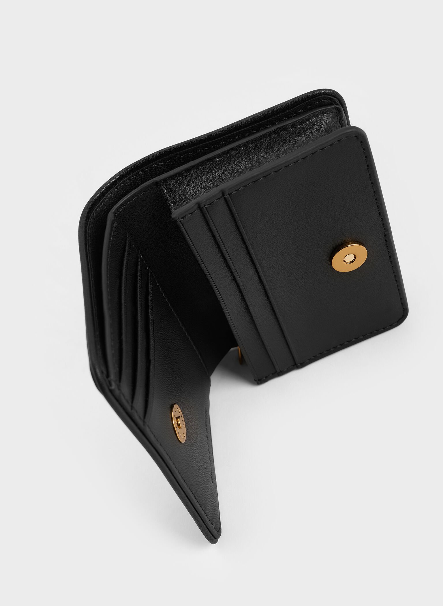 Lyla Knotted-Strap Wallet, Black, hi-res