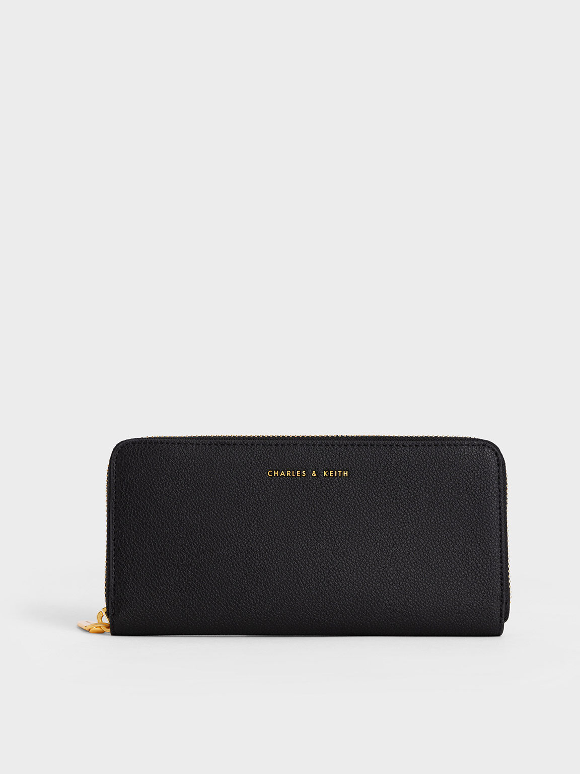 Black Zip Around Long Wallet CHARLES KEITH UK