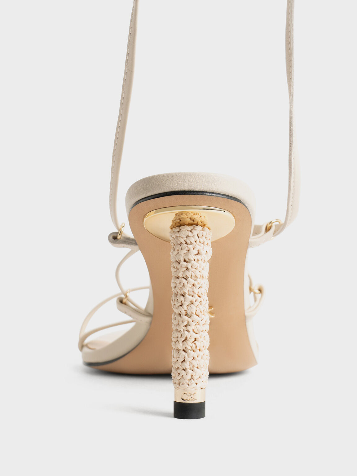 Beige sandals mid heel sale
