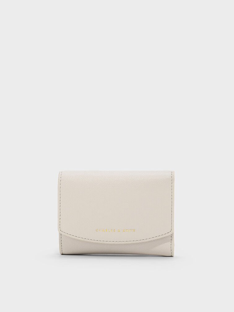 Mini Front Flap Wallet, Ivory, hi-res