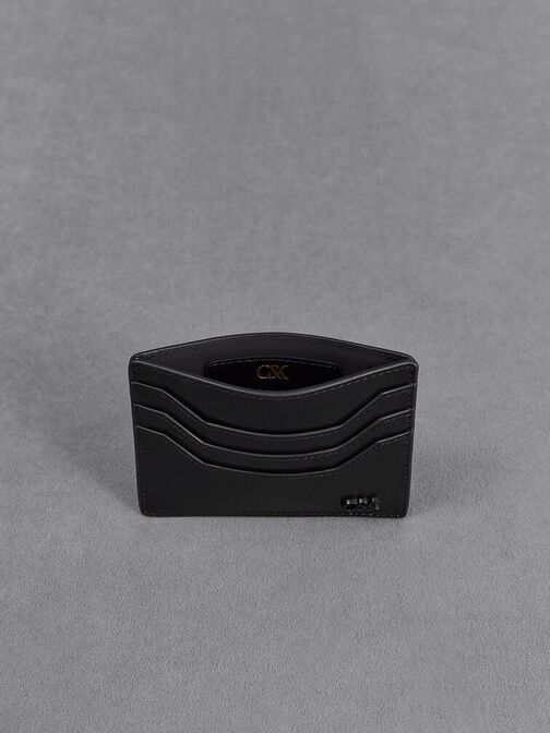Carli Leather Multi-Slot Card Holder, Black, hi-res