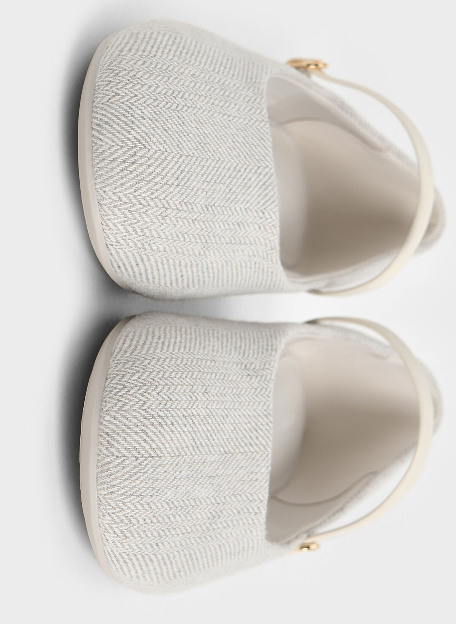 Gertrude Tweed Round-Toe Mary Janes, Light Grey, hi-res